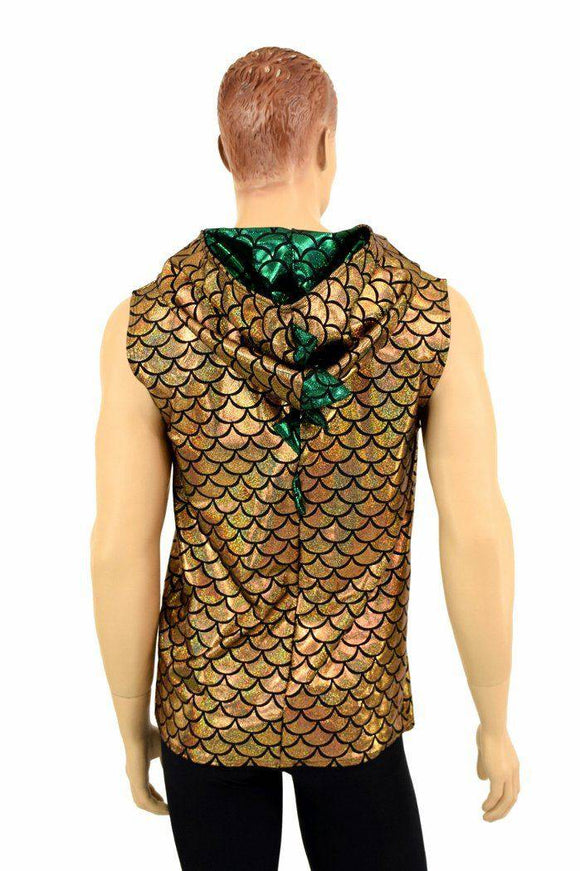 Mens Green & Gold Dragon Hoodie - Coquetry Clothing