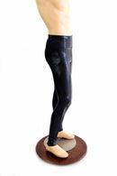 Mens Leggings in Black Holographic - Coquetry Clothing