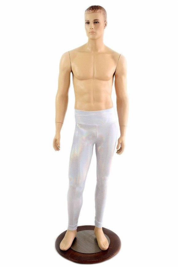 Mens Leggings in Flashbulb Holographic - Coquetry Clothing