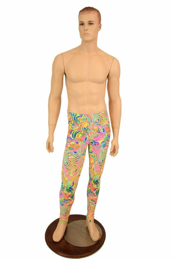 Mens Leggings in Neon Flux - Coquetry Clothing