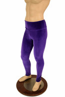 Mens Leggings in Purple Velvet - Coquetry Clothing