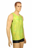 Mens Lime Holo Muscle Tank - Coquetry Clothing