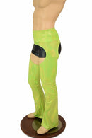 Mens Lime UV GLOW Bootcut Chaps - Coquetry Clothing