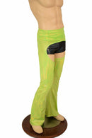 Mens Lime UV GLOW Bootcut Chaps - Coquetry Clothing