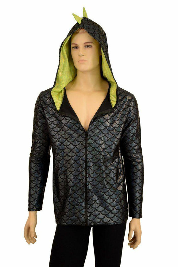 Mens Long Sleeve Dragon Hoodie - Coquetry Clothing