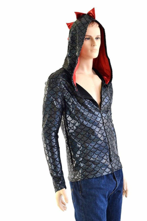 Mens Long Sleeve Dragon Hoodie - Coquetry Clothing