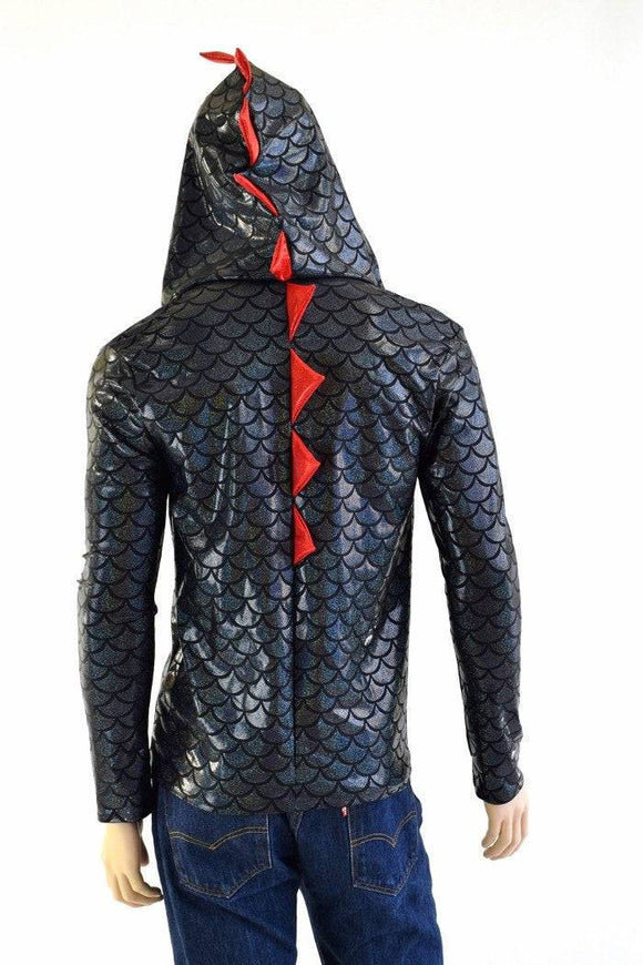 Mens Long Sleeve Dragon Hoodie - Coquetry Clothing