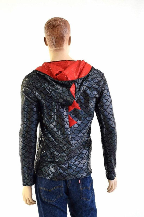 Mens Long Sleeve Dragon Hoodie - Coquetry Clothing