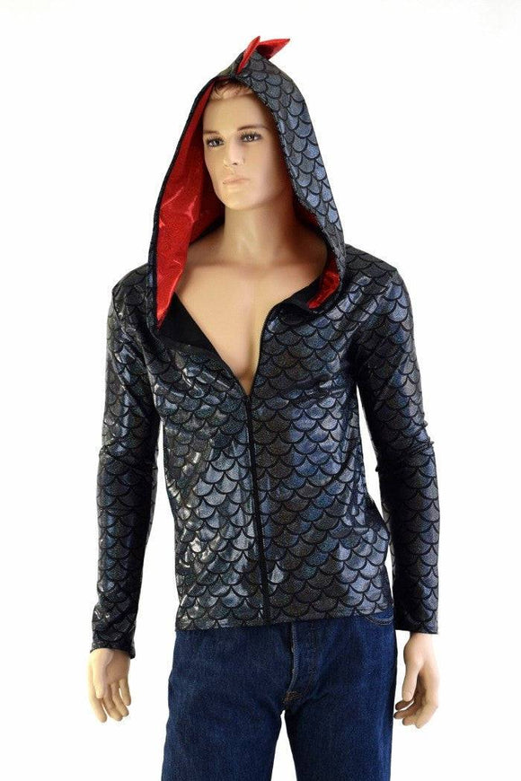 Mens Long Sleeve Dragon Hoodie - Coquetry Clothing