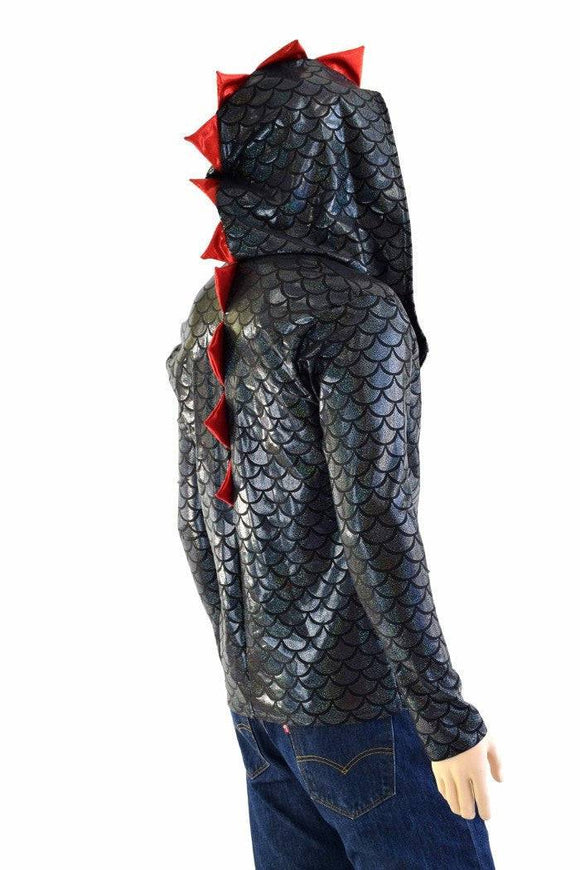 Mens Long Sleeve Dragon Hoodie - Coquetry Clothing