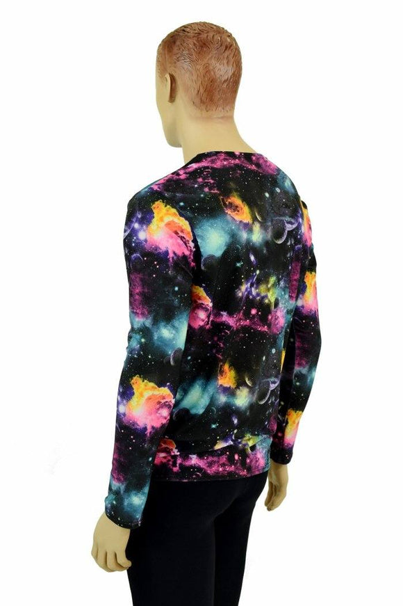 Mens Long Sleeve Galaxy Shirt - Coquetry Clothing