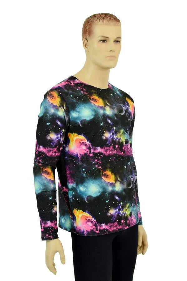 Mens Long Sleeve Galaxy Shirt - 3