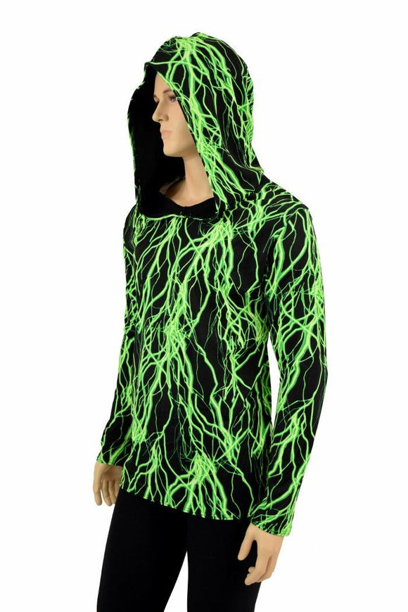 Mens Long Sleeve Lightning Hoodie - Coquetry Clothing