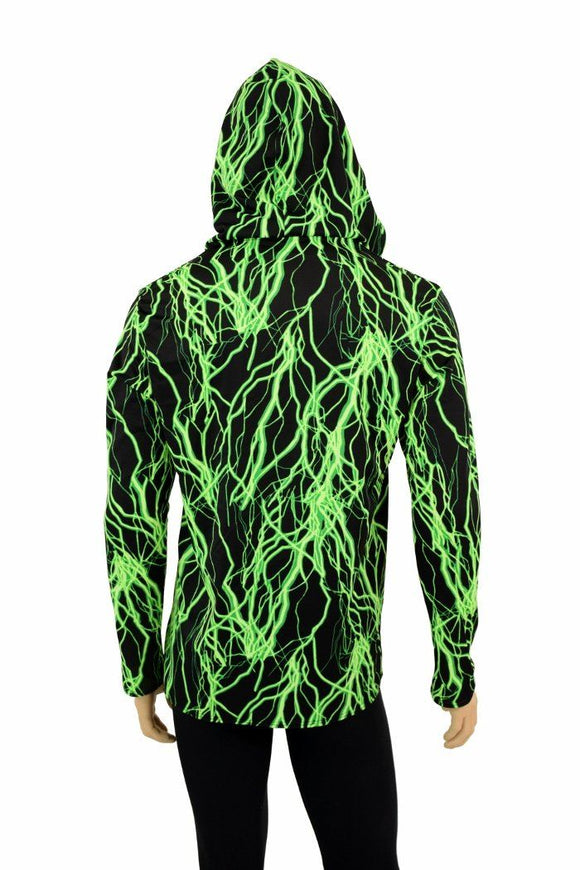 Mens Long Sleeve Lightning Hoodie - Coquetry Clothing