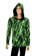 Mens Long Sleeve Lightning Hoodie - Coquetry Clothing