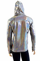 Mens Long Sleeve Silver Hoodie - Coquetry Clothing