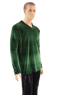 Mens Long Sleeve Velvet Shirt - 4