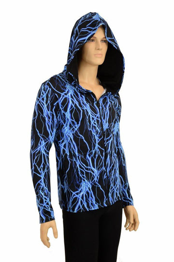 Mens Long Sleeve Zipper Hoodie - Coquetry Clothing