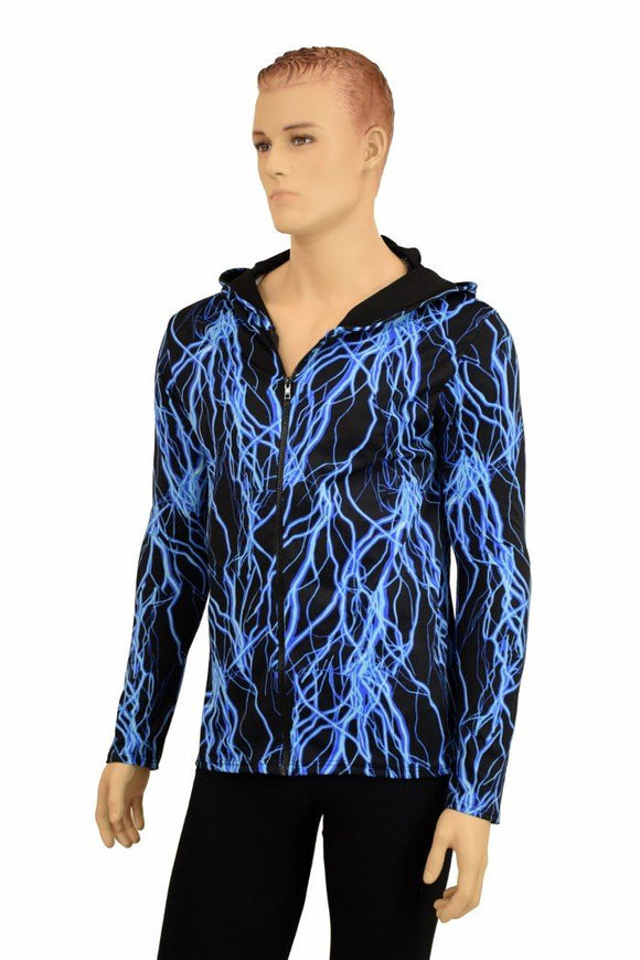Mens Long Sleeve Zipper Hoodie - Coquetry Clothing