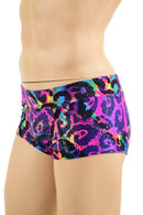 Mens Lowrise Aruba Shorts in Rainbow Leopard - Coquetry Clothing