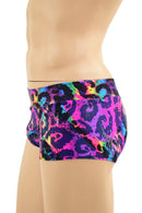 Mens Lowrise Aruba Shorts in Rainbow Leopard - Coquetry Clothing