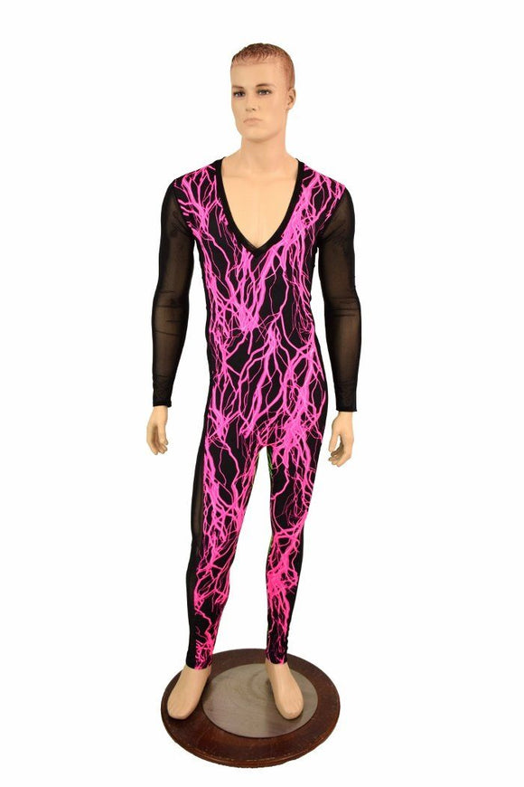 Mens Mesh Side Panel Catsuit - Coquetry Clothing