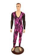 Mens Mesh Side Panel Catsuit - 2