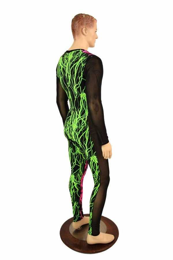 Mens Mesh Side Panel Catsuit - 4