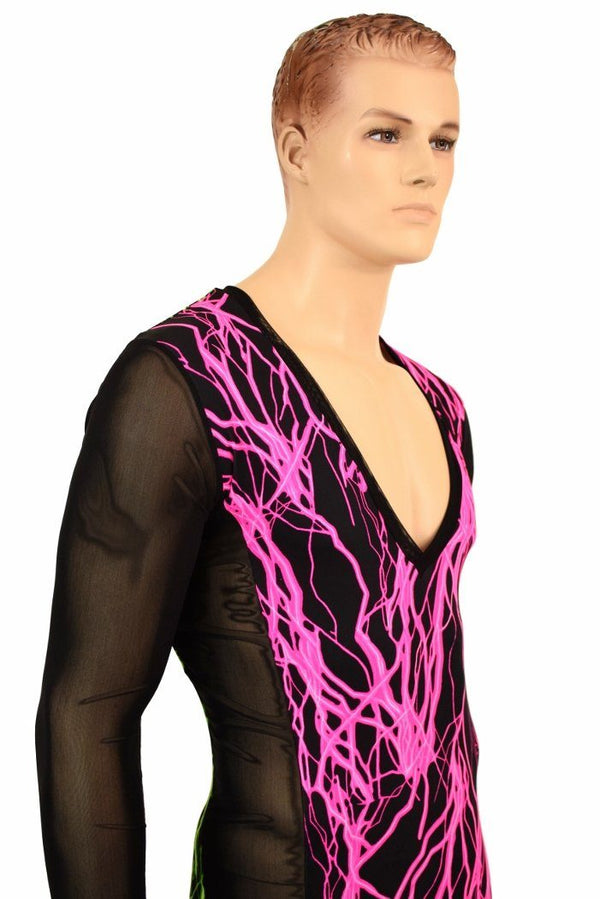 Mens Mesh Side Panel Catsuit - 7