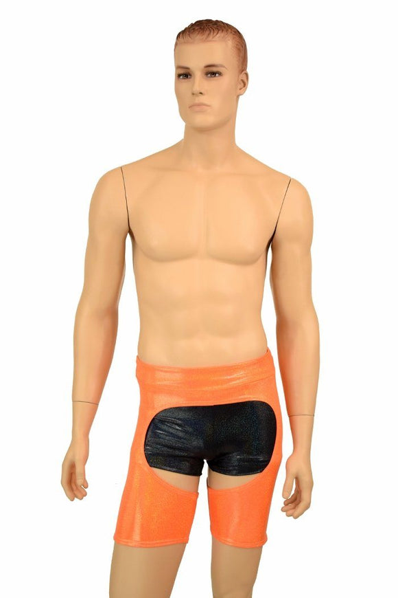 Mens Midrise Shorts Chaps in Orange - Coquetry Clothing