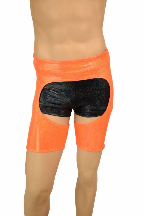 Mens Midrise Shorts Chaps in Orange - Coquetry Clothing