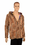 Mens Minky Faux Fur Hooded Jacket - 3