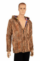 Mens Minky Faux Fur Hooded Jacket - Coquetry Clothing