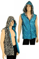 Mens Minky Faux Fur Hooded Vest - Coquetry Clothing