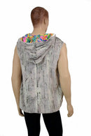 Mens Minky Faux Fur Hooded Vest - Coquetry Clothing