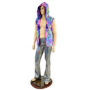 Mens Minky Faux Fur Hooded Vest - Coquetry Clothing