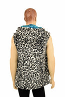 Mens Minky Faux Fur Hooded Vest - Coquetry Clothing