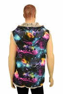 Mens Minky Faux Fur Hooded Vest - Coquetry Clothing