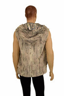 Mens Minky Faux Fur Hooded Vest - Coquetry Clothing