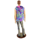 Mens Minky Faux Fur Hooded Vest - Coquetry Clothing