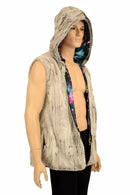 Mens Minky Faux Fur Hooded Vest - Coquetry Clothing