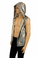Mens Minky Faux Fur Hooded Vest - Coquetry Clothing