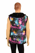 Mens Minky Faux Fur Hooded Vest - 7