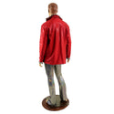 Mens Minky Faux Fur Reversible Collared Jacket - 9