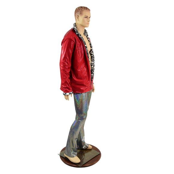 Mens Minky Faux Fur Reversible Collared Jacket - Coquetry Clothing