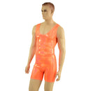 Mens Neon Orange Singlet Romper - Coquetry Clothing
