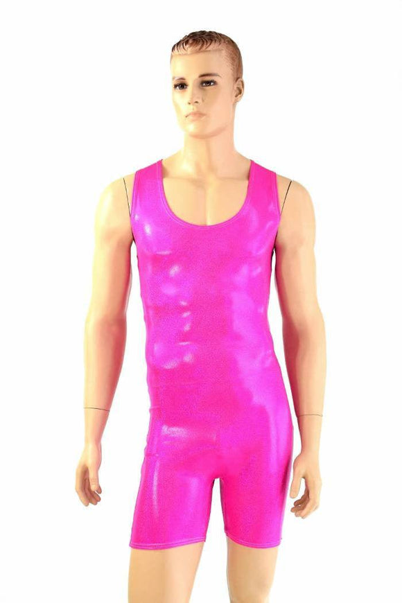 Mens Neon Pink Singlet Romper - Coquetry Clothing
