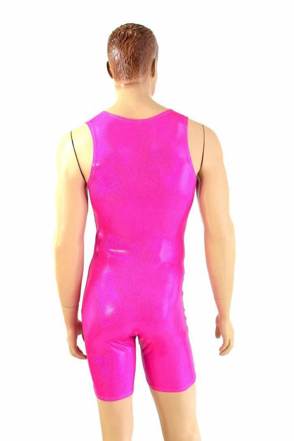 Mens Neon Pink Singlet Romper - Coquetry Clothing