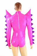Mens Neon Pink Spiked Romper - 3