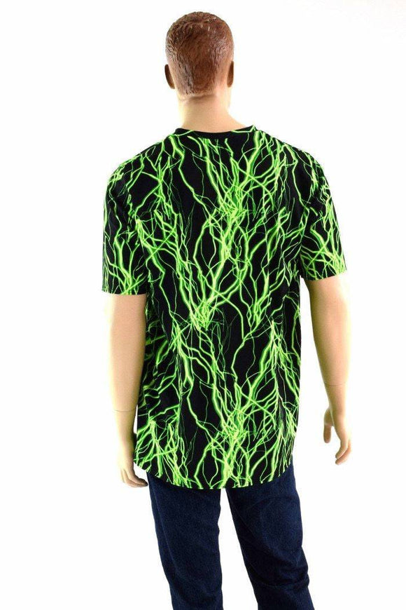 Mens Neon UV Glow Lightning Shirt - Coquetry Clothing